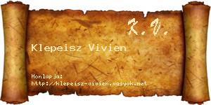 Klepeisz Vivien névjegykártya